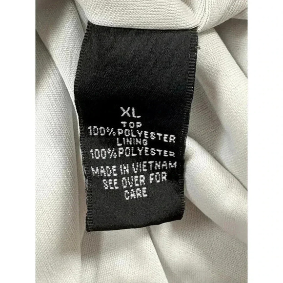 AB Studio Women's XL Blue Chevron Sleeveless Tank Top - Picture 6 of 7